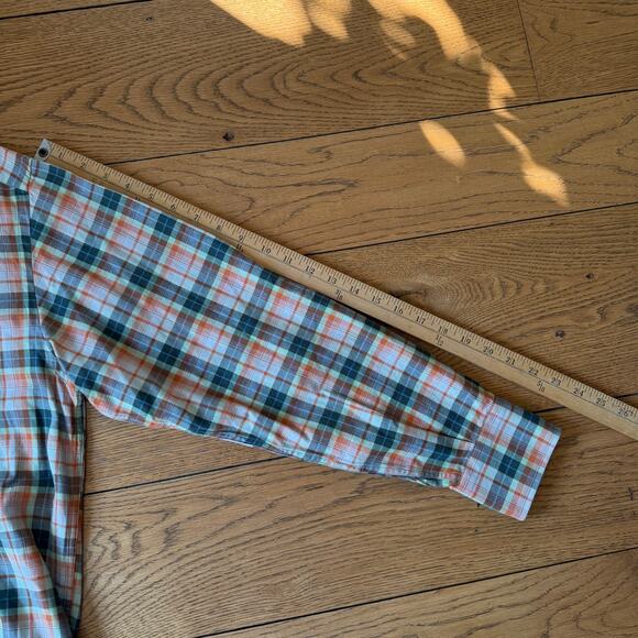 Turrau Mens Button Down Plaid Shirt SZ S Spain Cotton Fall Quality Casual - Picture 8 of 8